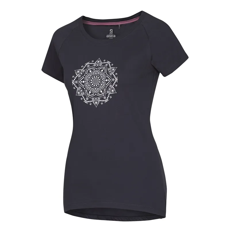 Ocun Raglan camiseta mujer - dark grey india mandala